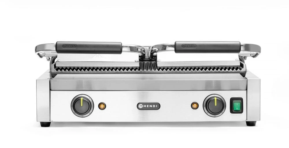 Hendi Kontaktgrill Dobbelt Rillet/Rillet 263709 by Hendi color Sort