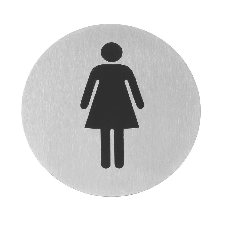 Hendi Dørskilt Toilet Herre/Dame Rustfrit Stål 663615 by Hendi color Sort