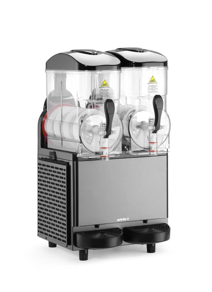 Hendi Slushice Maskine 2x12L Sort Metal 274361 by Hendi color Sort