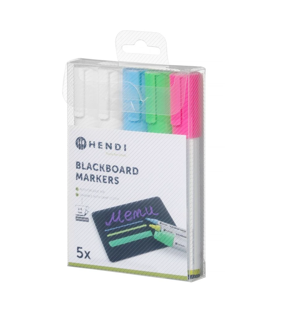 Hendi Tavlekridt Marker 6mm fin spids 664216 by Hendi color Sort