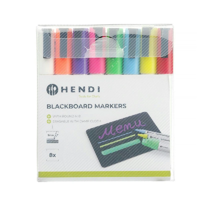 Hendi Tavlemarker 3 mm 8 stk. 664278 by Hendi color Sort
