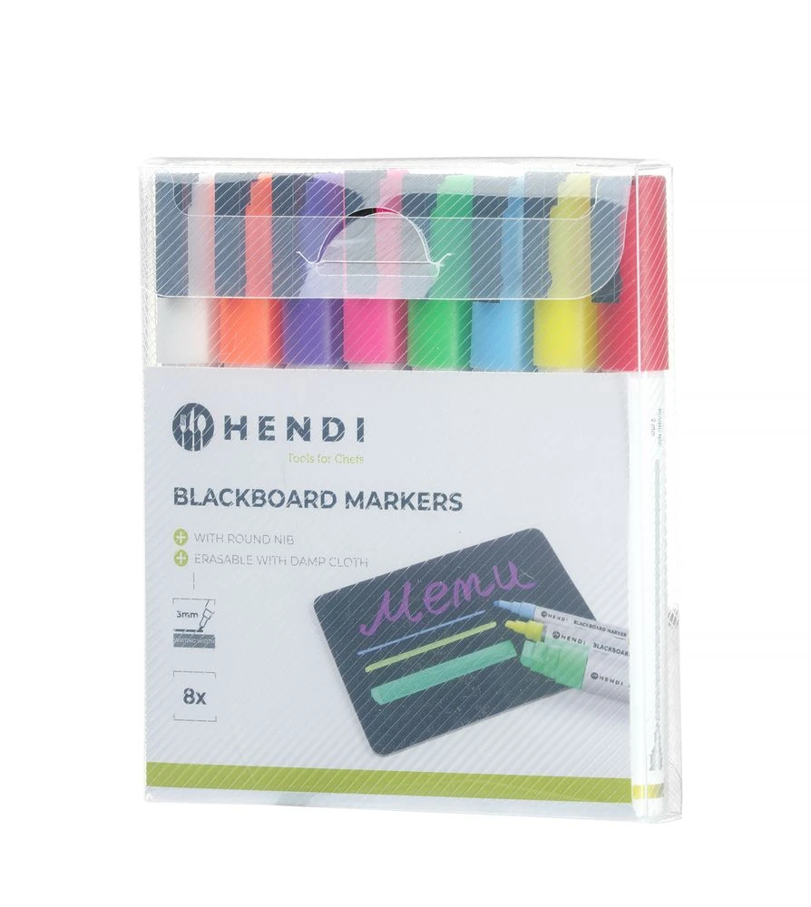 Hendi Tavlemarker 3 mm 8 stk. 664278 by Hendi color Sort