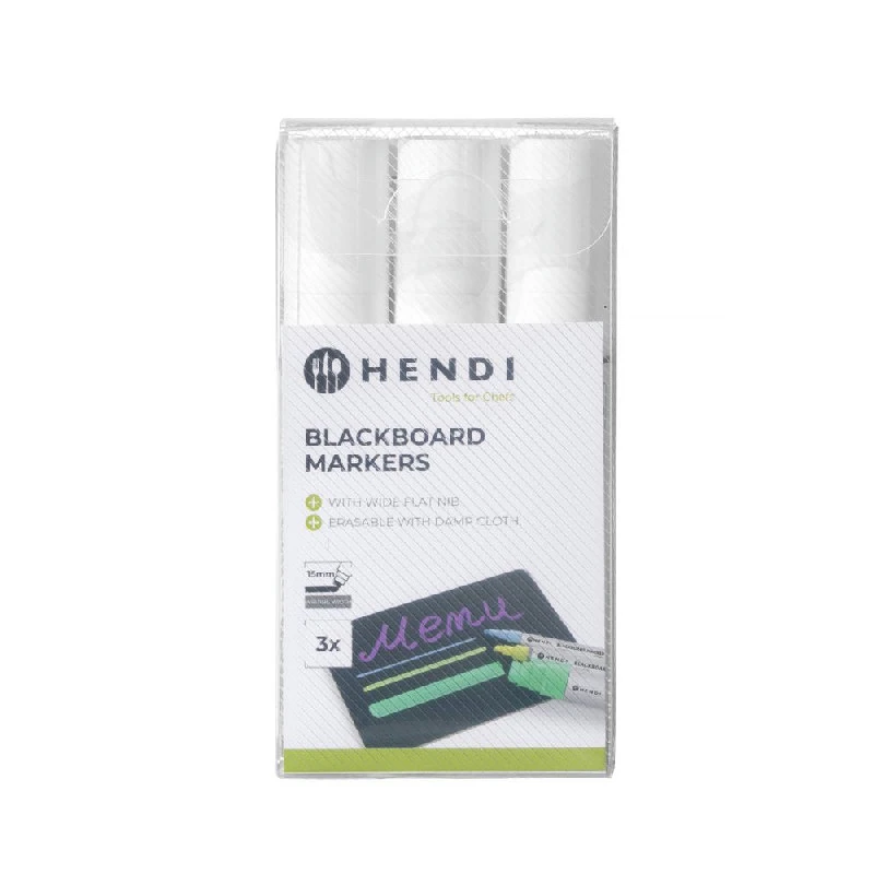 Hendi Tavlekridt Marker 15 mm bred spids 664223 by Hendi color Sort