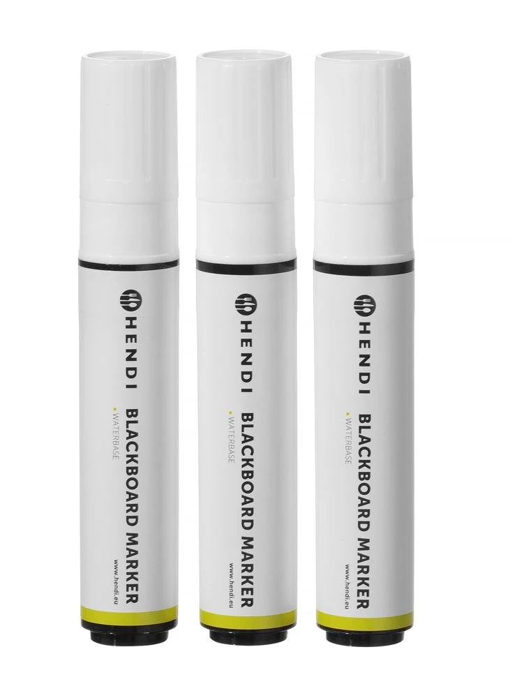 Hendi Tavlekridt Marker 15 mm bred spids 664223 by Hendi color Sort