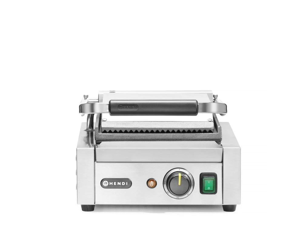 Hendi Kontaktgrill Enkelt Rillet/Rillet 263600 by Hendi color Sort