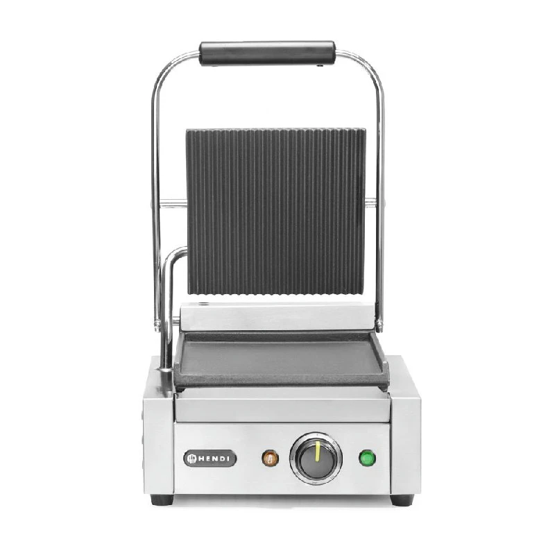 Hendi Kontaktgrill Enkelt Rillet/Rillet 263600 by Hendi color Sort