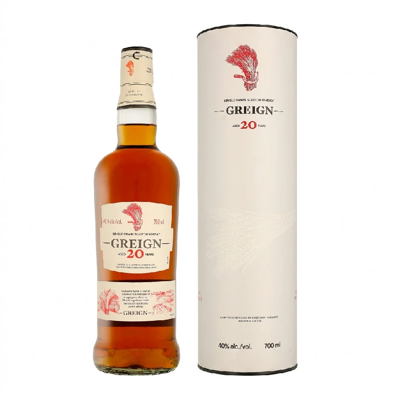 The Greign 20 Years Single Grain Scotch Whisky 70cl m. gaveæske L-01-007-00  color Sort