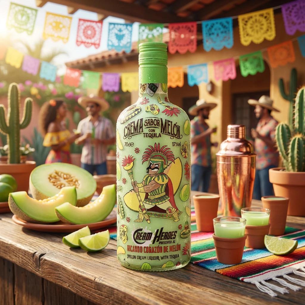 Cream Heroes Ricardo Corazon De Melon Tequila Likør 70cl L-68-811-00  color Sort