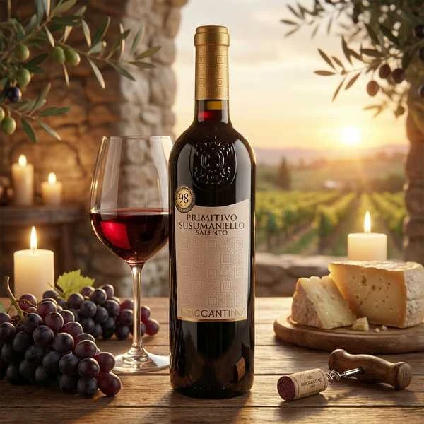 Boccantino Primitivo Susumaniello Salento IGT 2025 591731  color Sort