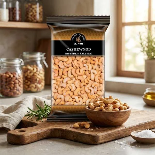 Dknuts Cashewnødder Luksus Ristede & Saltede 1 kg 112C by DK-NUTS color Sort