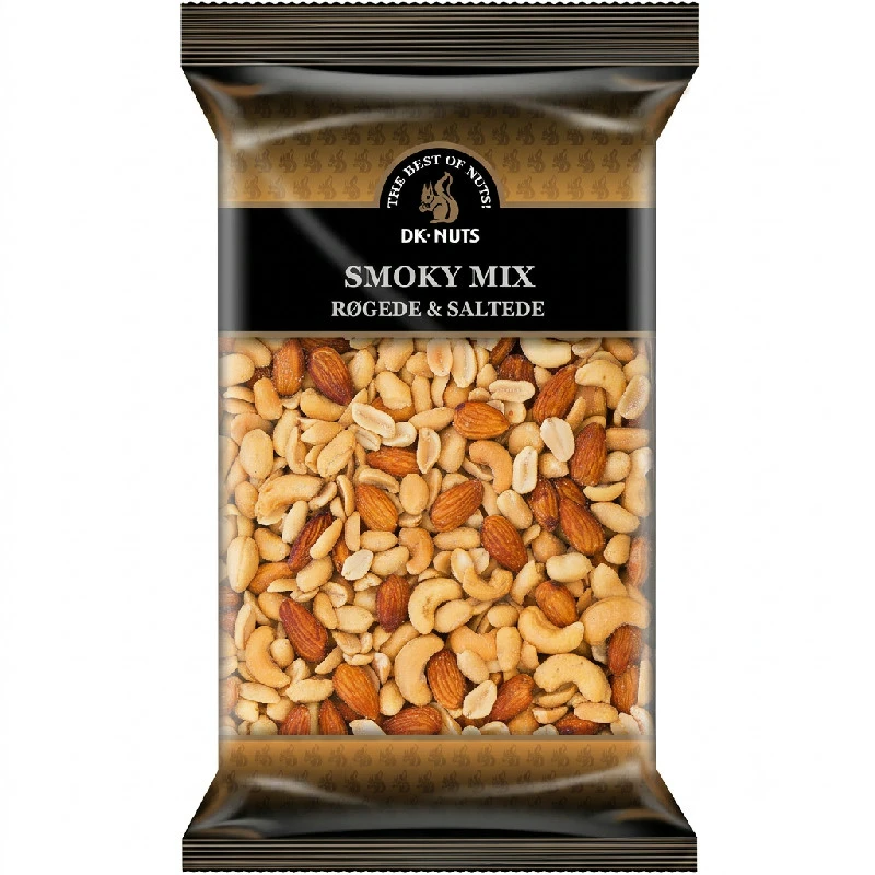 Dknuts Smoky Mix Røgede & Saltede Nødder 1 kg 109C by DK-NUTS color Sort