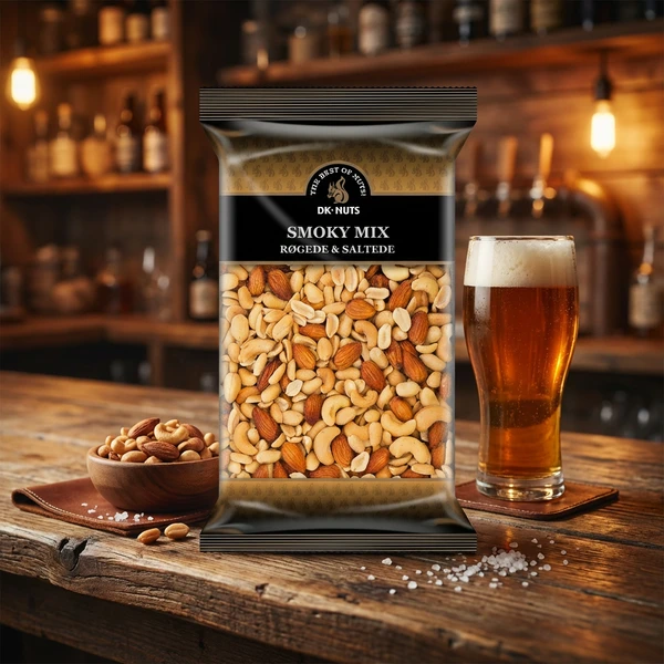 Dknuts Smoky Mix Røgede & Saltede Nødder 1 kg 109C by DK-NUTS color Sort