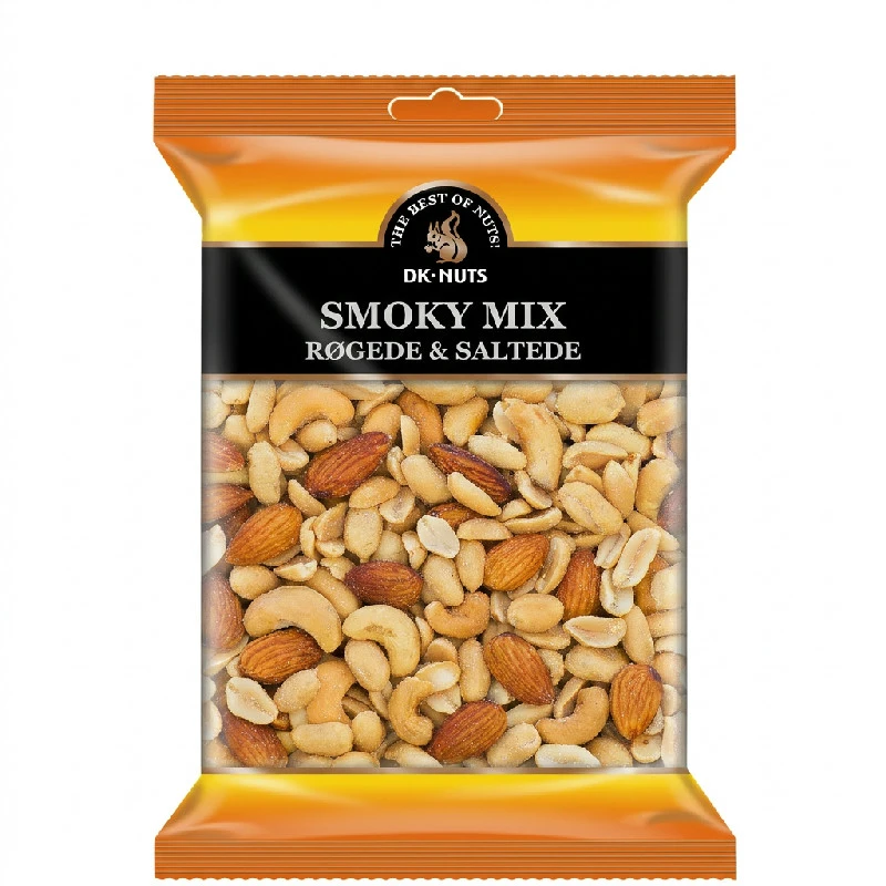 Dknuts Smoky Mix Røgede & Saltede Nødder 0,3 kg 109D by DK-NUTS color Sort