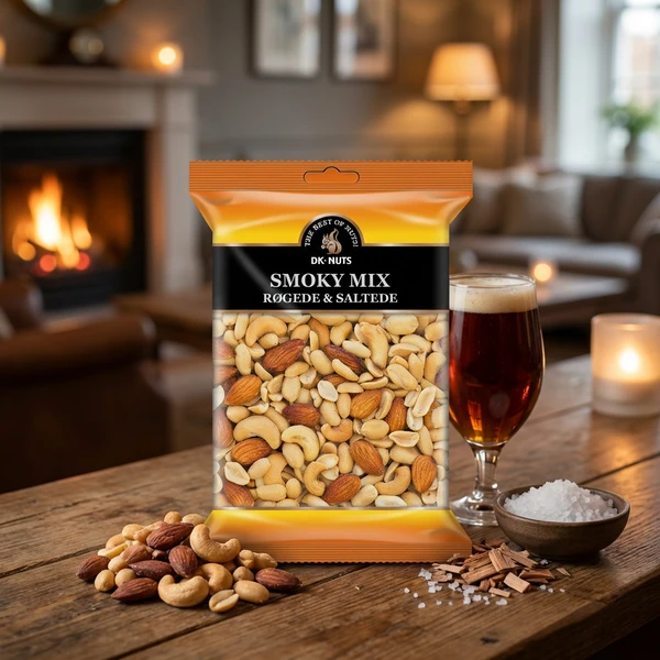 Dknuts Smoky Mix Røgede & Saltede Nødder 0,3 kg 109D by DK-NUTS color Sort