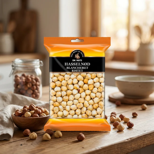 Hasselnød (Blancheret & Ristet) 0,25 kg 122D by DK-NUTS color Sort