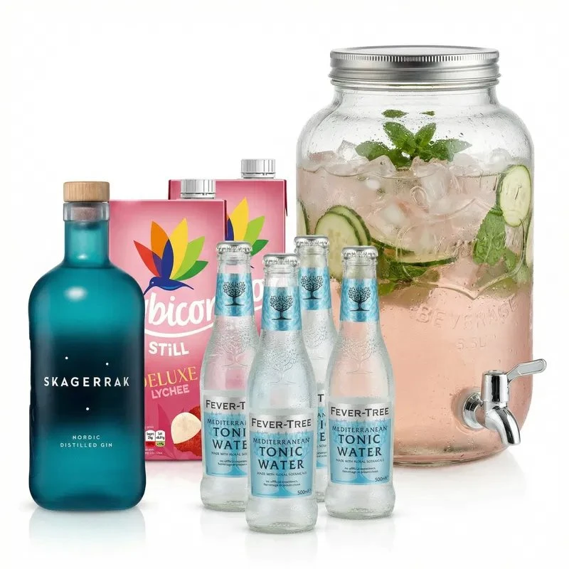 Lychee Gin & Tonic Dispenser - Drinkspakke Bundle168  color Sort