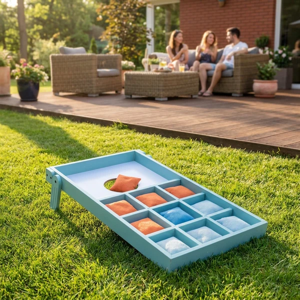 Livoo Bean Bag Game 2-i-1 FSC Træ Havespil 96-JEU002  color Sort