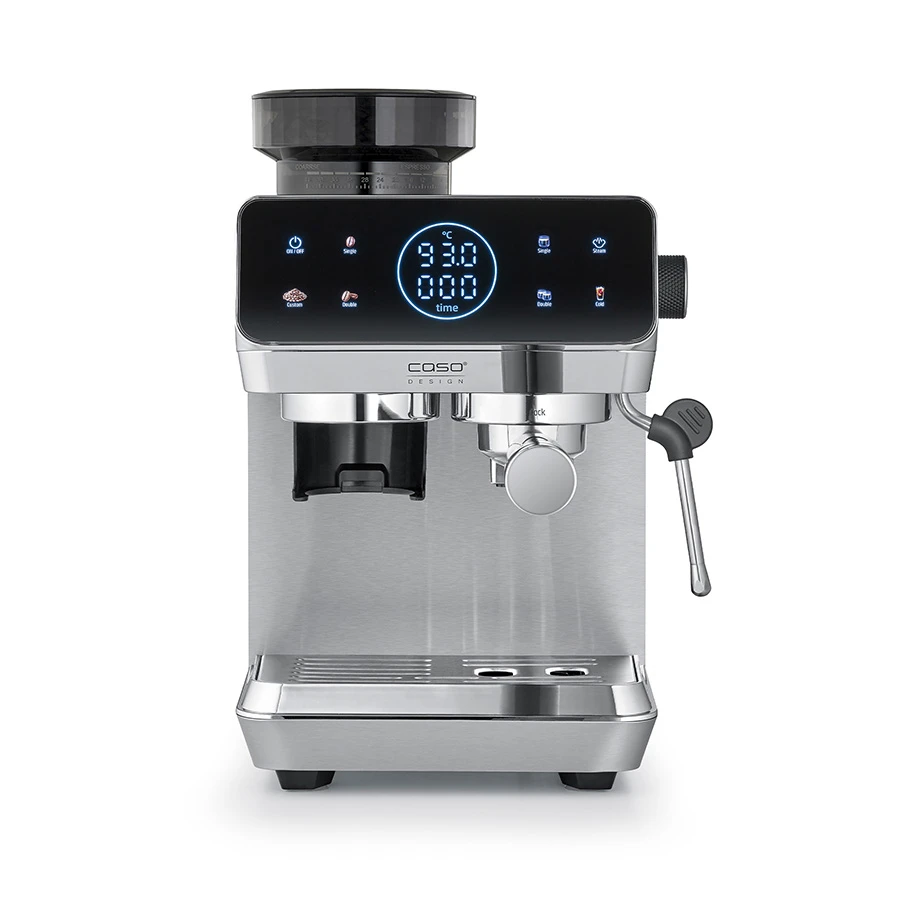 Caso Espresso Gourmet Espresso- og Kaffemaskine med kværn Sølv CS1826 by CASO color Sort