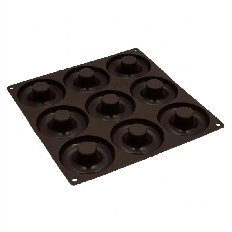 Lurch Flexiform Donutform Silikone 9 huller Brun 26x26cm LU85094 by LURch color Sort