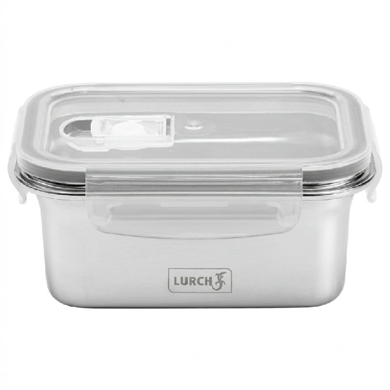 Lurch Lunchbox Safety Madkasse Rustfrit Stål 500ml LU240890 by LURch color Sort