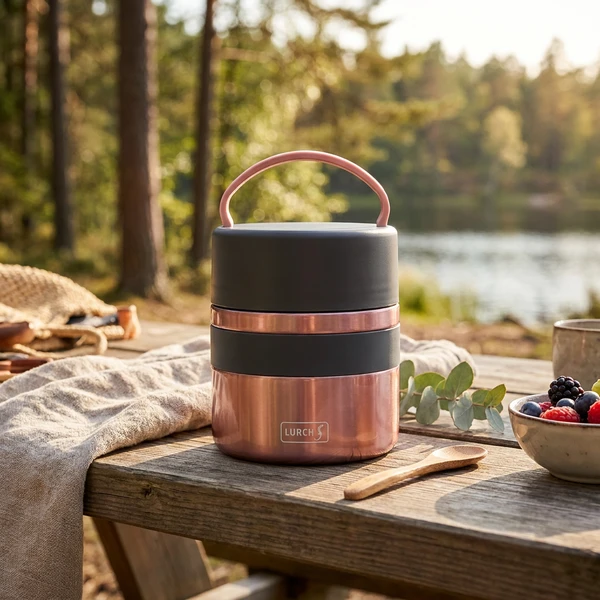 Lurch Iso-Pot 2.0 Termobeholder Rustfrit Stål 500ml Rosegold LU240845 by LURch color Sort