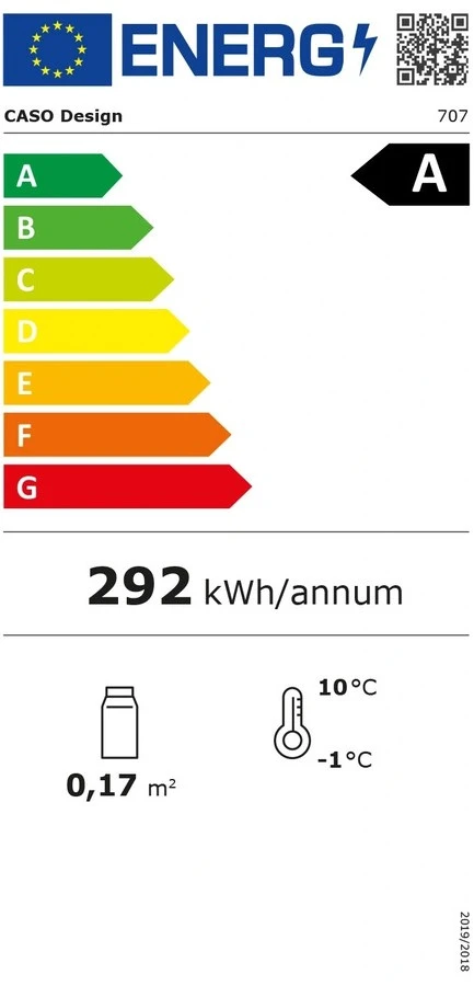 Caso 707 BBQ Deluxe S-R Smart Udekøleskab 63 L CS707 by CASO color Sort