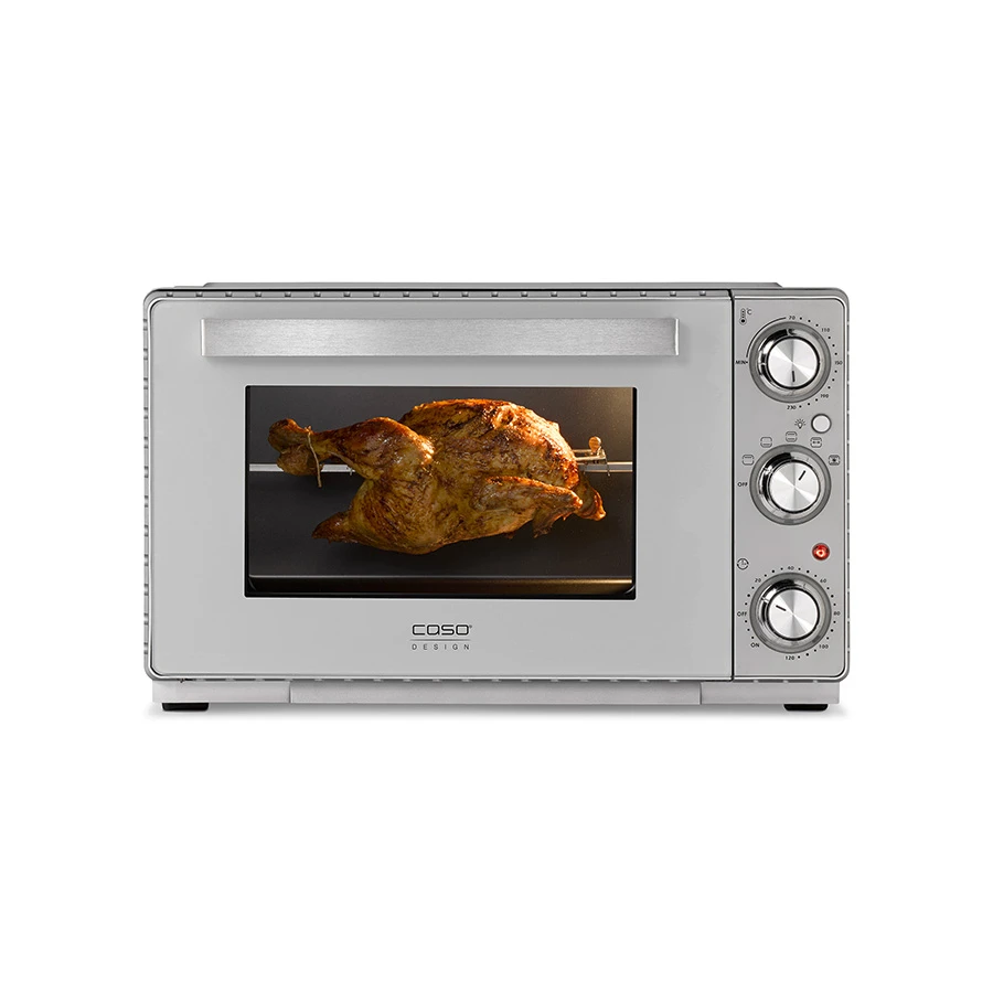 Caso TO26 SilverStyle Miniovn 26L 1650W Sølv CS2977 by CASO color Sort