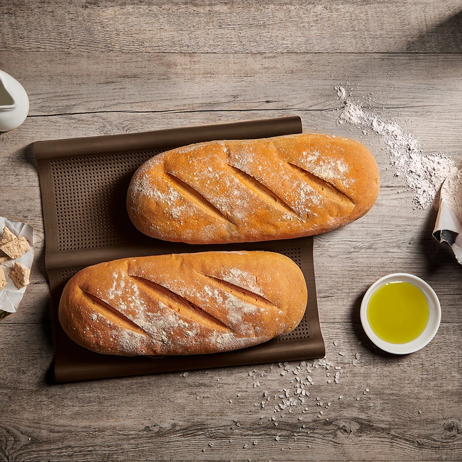 Lurch FlexiForm Ciabatta Bageform i Silikone 26x30 cm 2 stk LU85080 by LURch color Sort