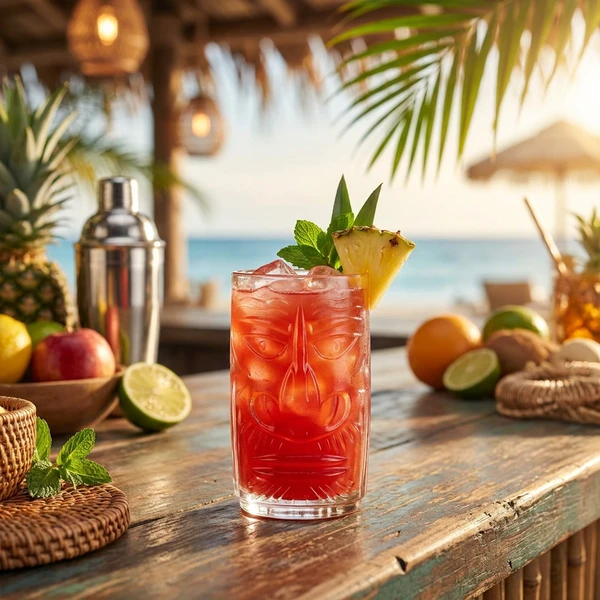 RCR Tiki Cocktailglas 45 cl 4 stk. 27702020206  color Sort