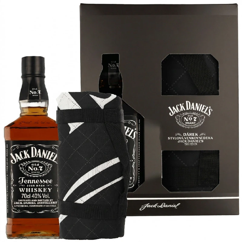 Jack Daniel's Whiskey inkl. Tæppe 70cl L-61-641-00  color Sort