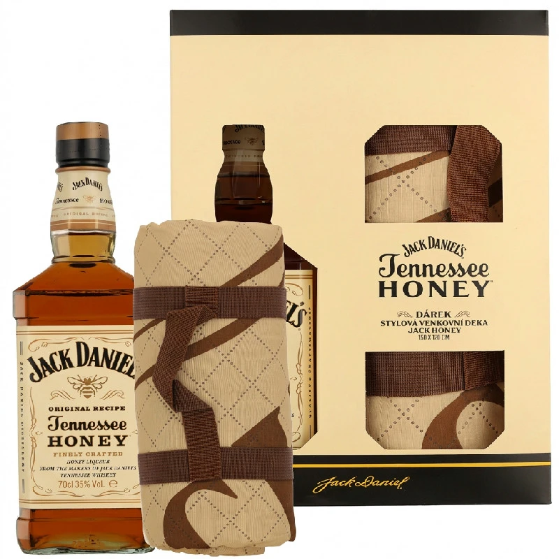 Jack Daniel's Tennessee Honey Likør inkl. Tæppe 70cl L-61-684-00  color Sort