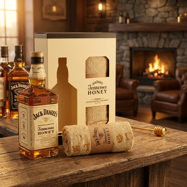 Jack Daniel's Tennessee Honey Likør inkl. Håndklæde 70cl L-61-685-00  color Sort