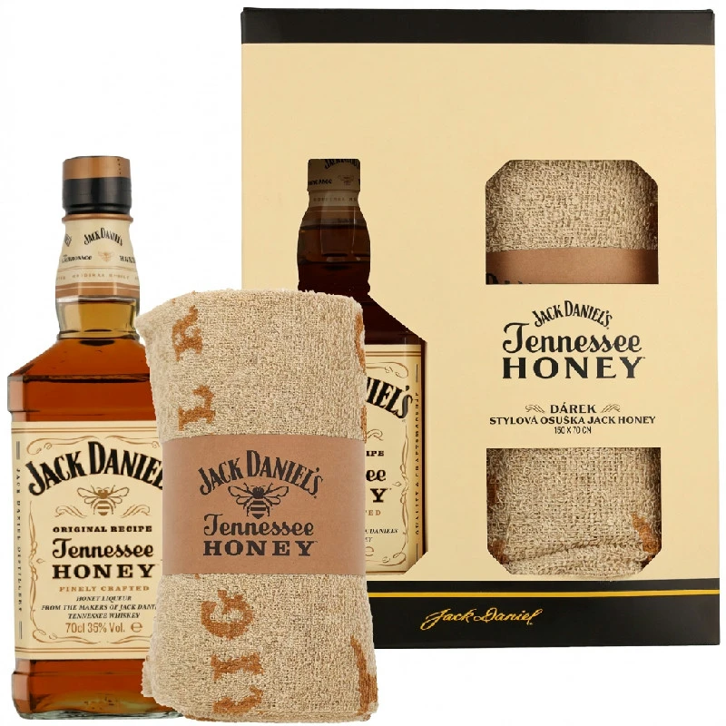 Jack Daniel's Tennessee Honey Likør inkl. Håndklæde 70cl L-61-685-00  color Sort