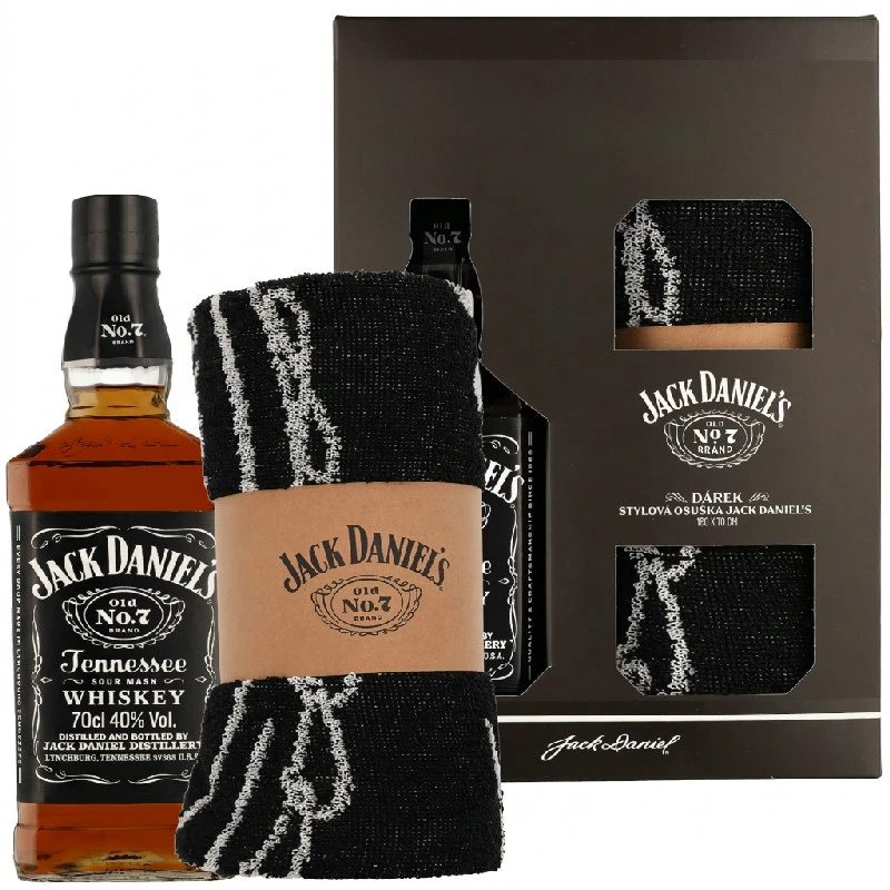 Jack Daniel's Whiskey inkl. Håndklæde 70cl L-61-642-00  color Sort