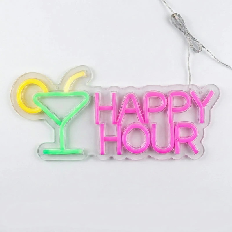 Neon skilt “Happy Hour” NE1200040  color Sort