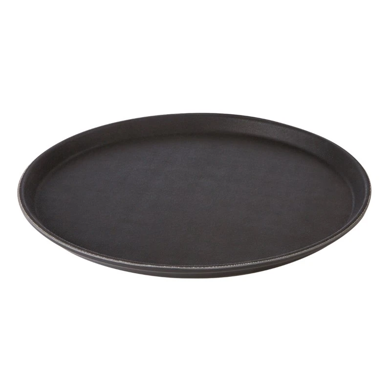 Skridsikker Serveringsbakke Rund Sort 40,5 cm CB1007  color Sort