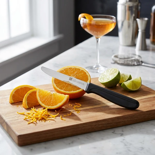 Bar- og citruskniv i rustfrit stål - 21 cm BTSK008  color Sort