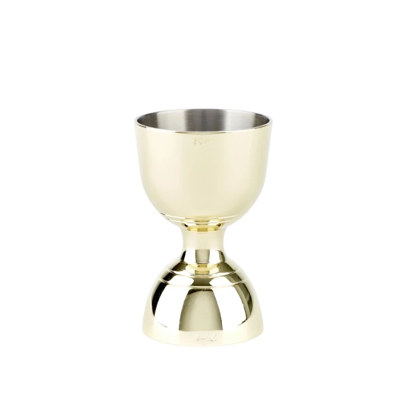 Jigger Bell 25/50 ml Guld Stål JG0004G  color Sort