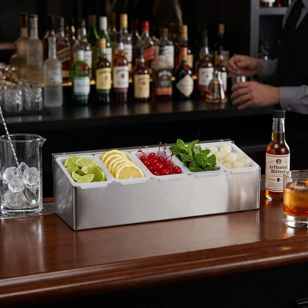 Garnish-station med 5 rum CH5000S  color Sort