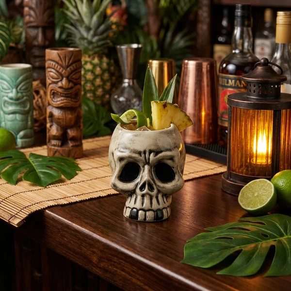 Tiki Krus Kæmpe Kæbe Keramik 70cl TK10041  color Sort