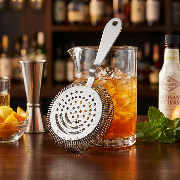 Cocktail Strainer 18,5x9,5cm Rustfrit Stål ST0030S  color Sort