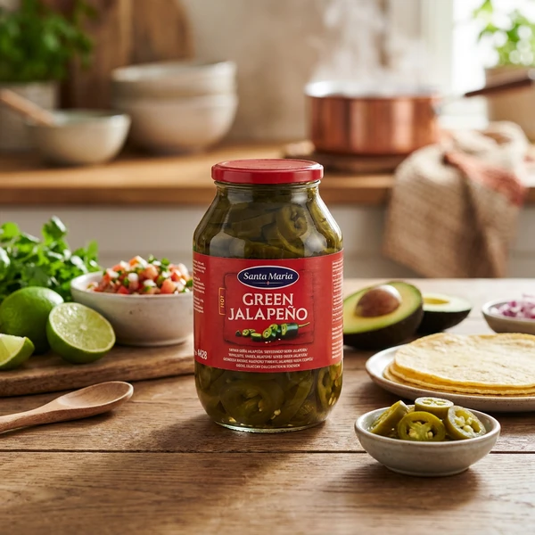 Jalapenos Grøn Skåret 23046 by SANTA M color Sort