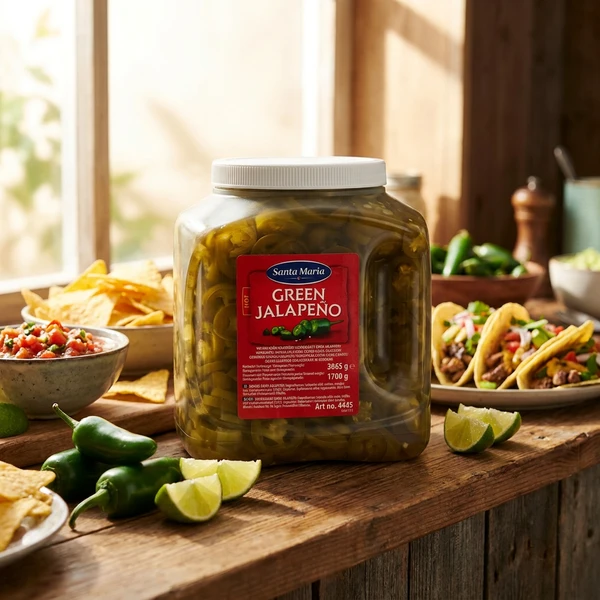 Jalapenos Grøn Skåret USA 32173 by SANTA M color Sort