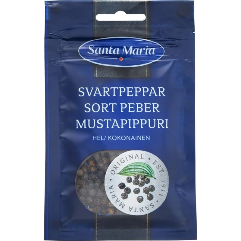 Krydderi Peber Sort Hel 22g 270052 by SANTA M color Sort