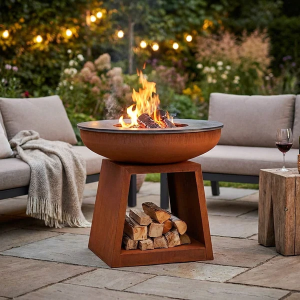 Grill i Cortenstål 3165142 by COSY & TRENDY color Sort