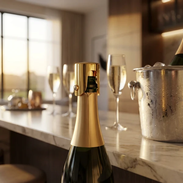 Champagnestopper i Guld CS0001G  color Sort