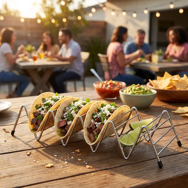 Taco Holder til 4 stk Metal 8614152 by COSY & TRENDY color Sort