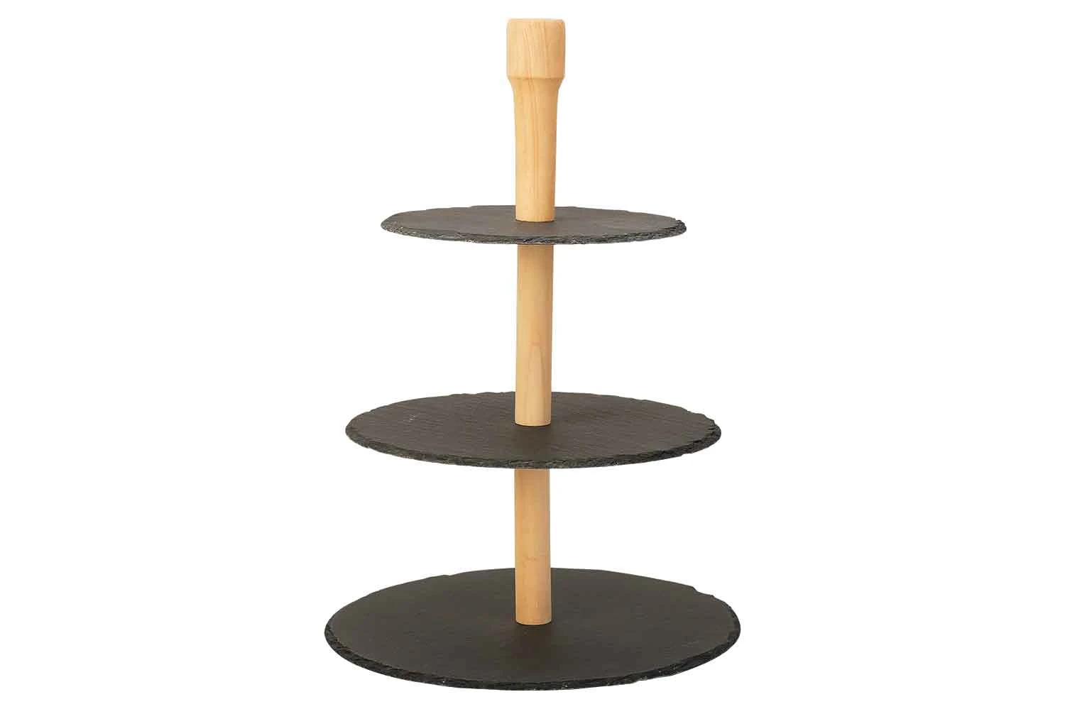3-lags serveringsbakke i skifer 28x28x40 cm 1983004 by COSY & TRENDY color Sort