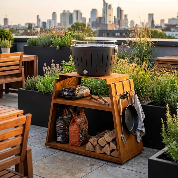 Stel til Urban BBQ Grill Cortenstål 3165144 by COSY & TRENDY color Sort