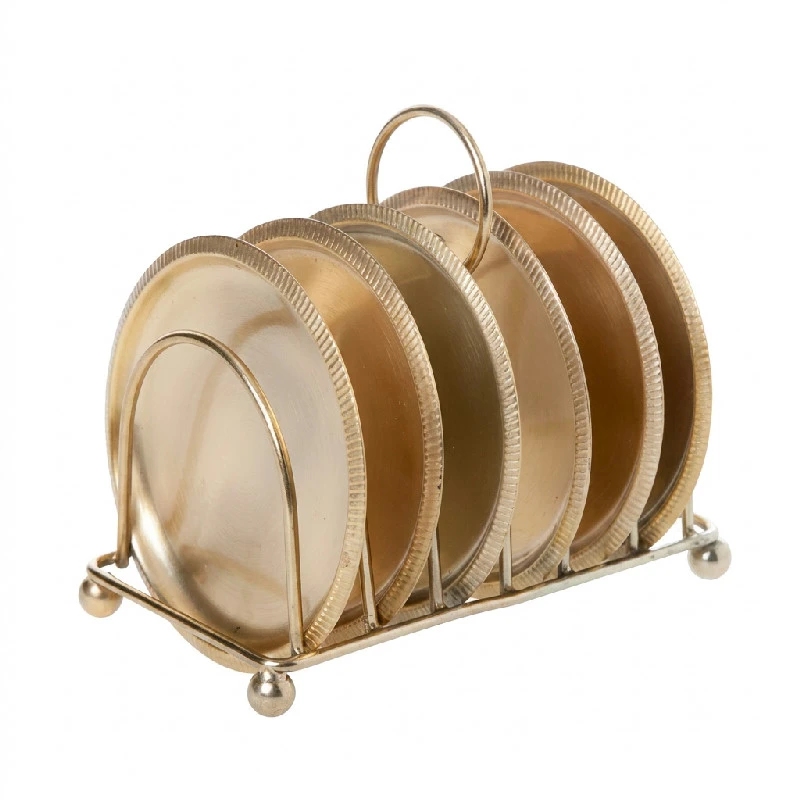 Guld Glasbakker med Holder 6 stk 10 cm 2017575 by COSY & TRENDY color Sort